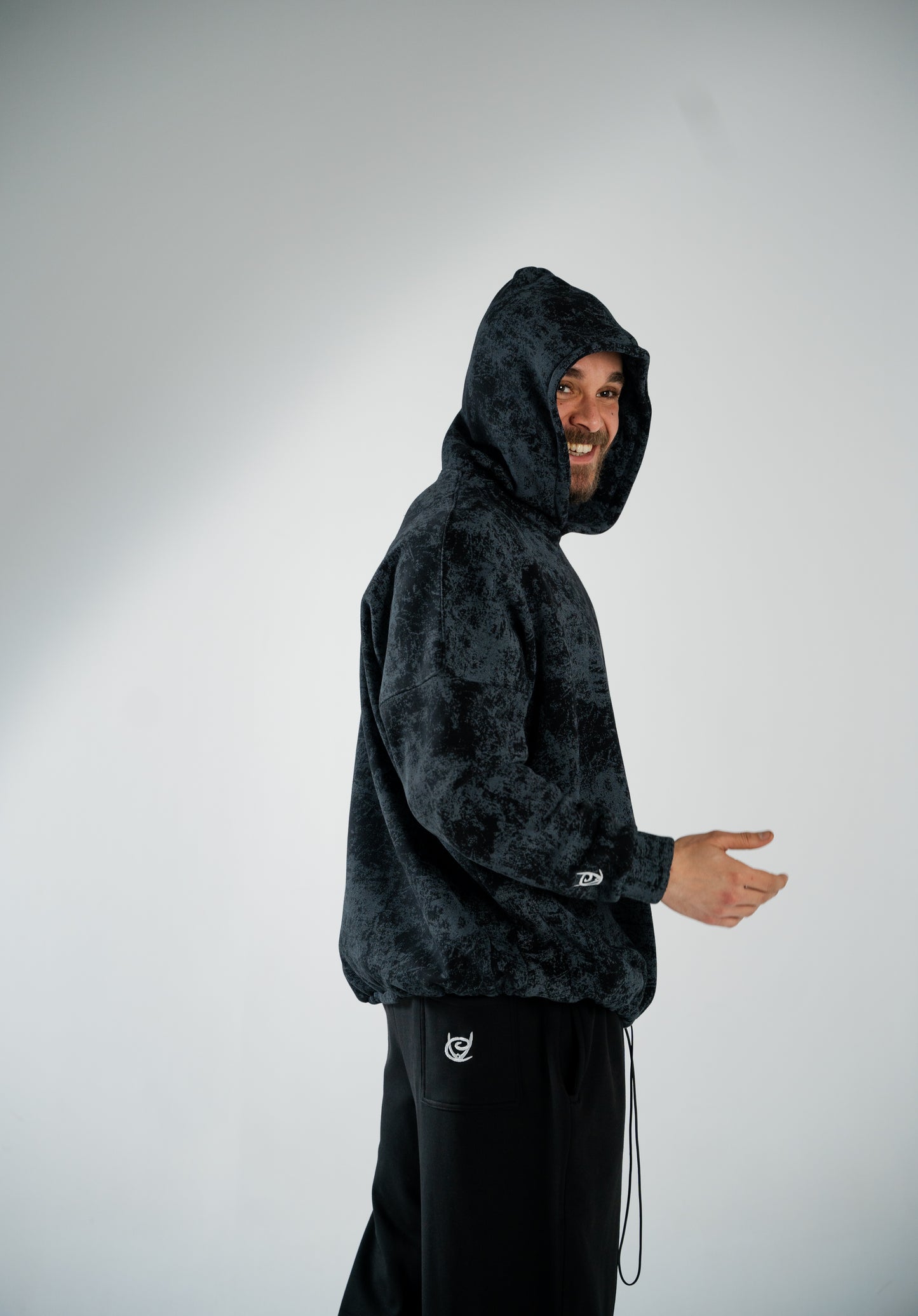 BLACK X GREY OVERSIZED HOODIE