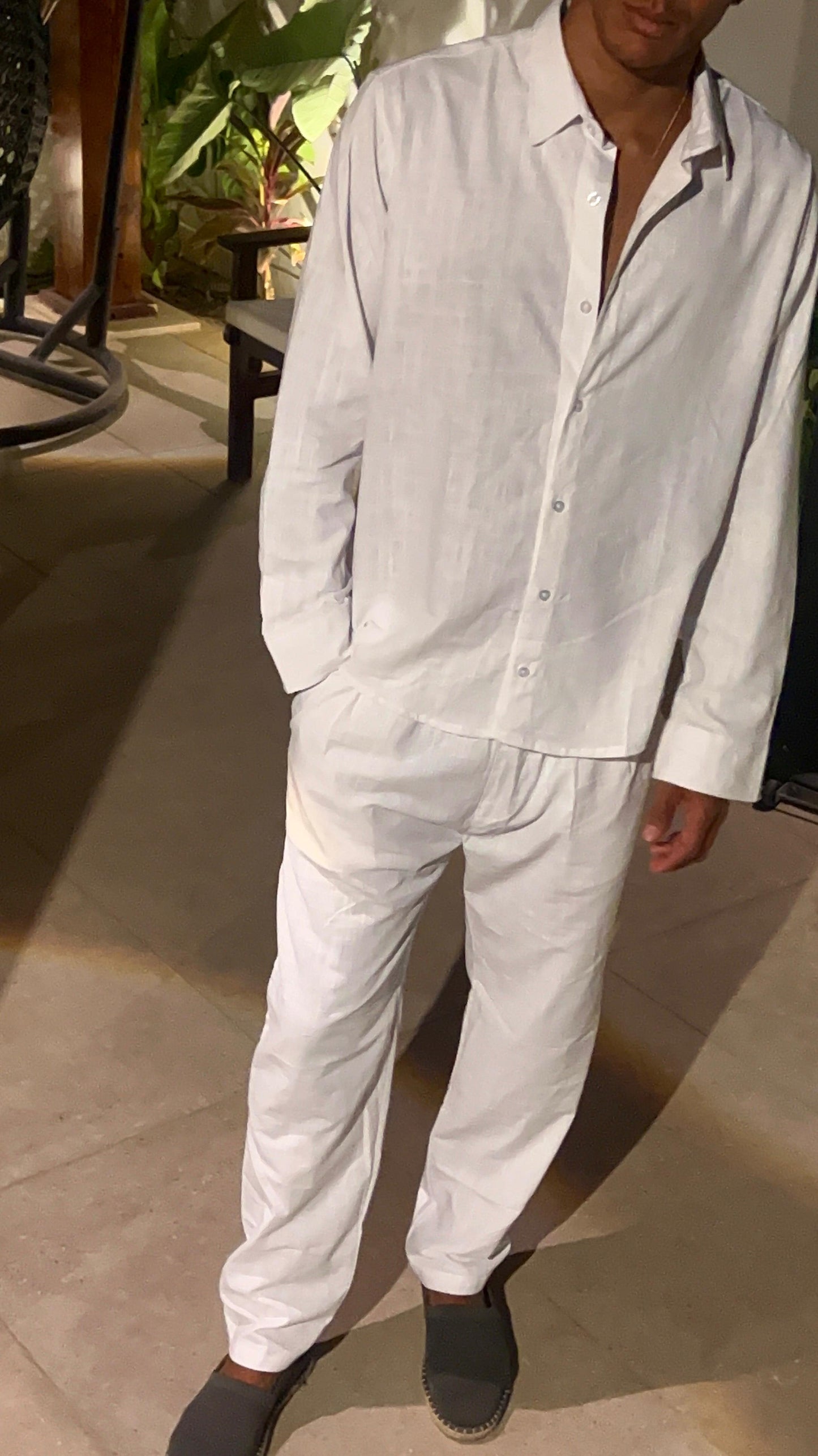 White Linen Pants