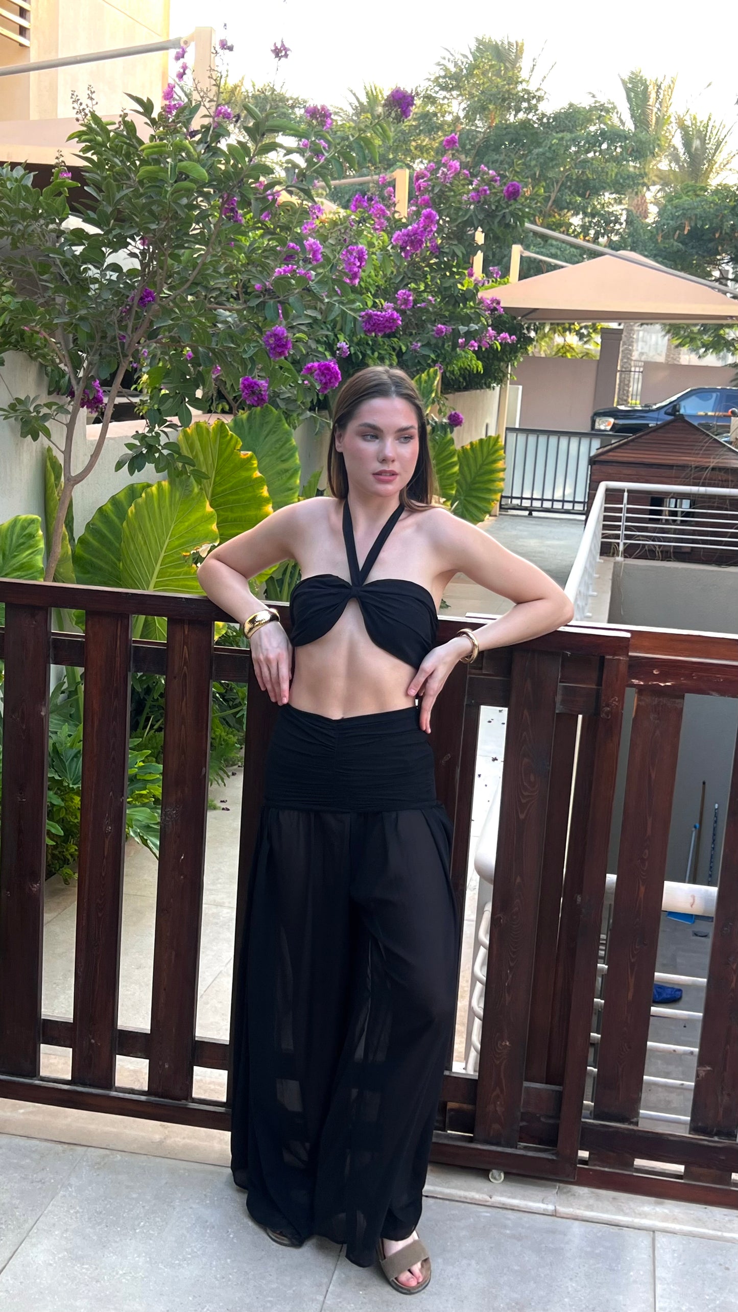 Black Chiffon Set