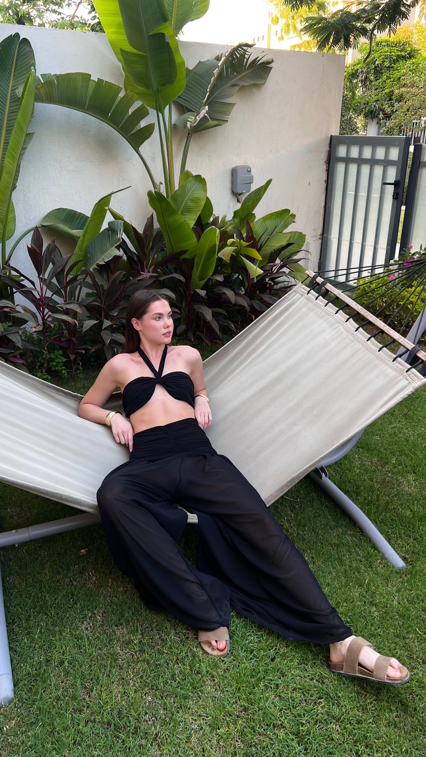 Black Chiffon Set