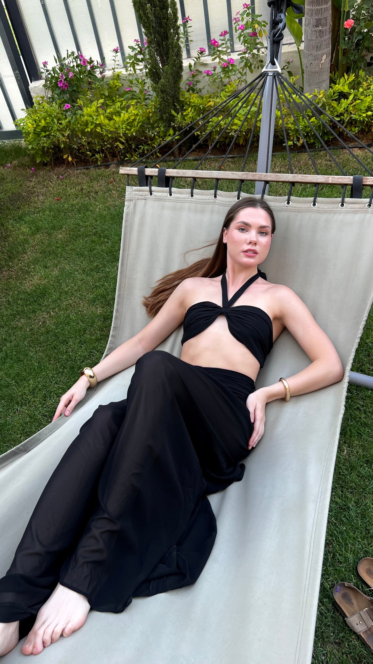 Black Chiffon Set
