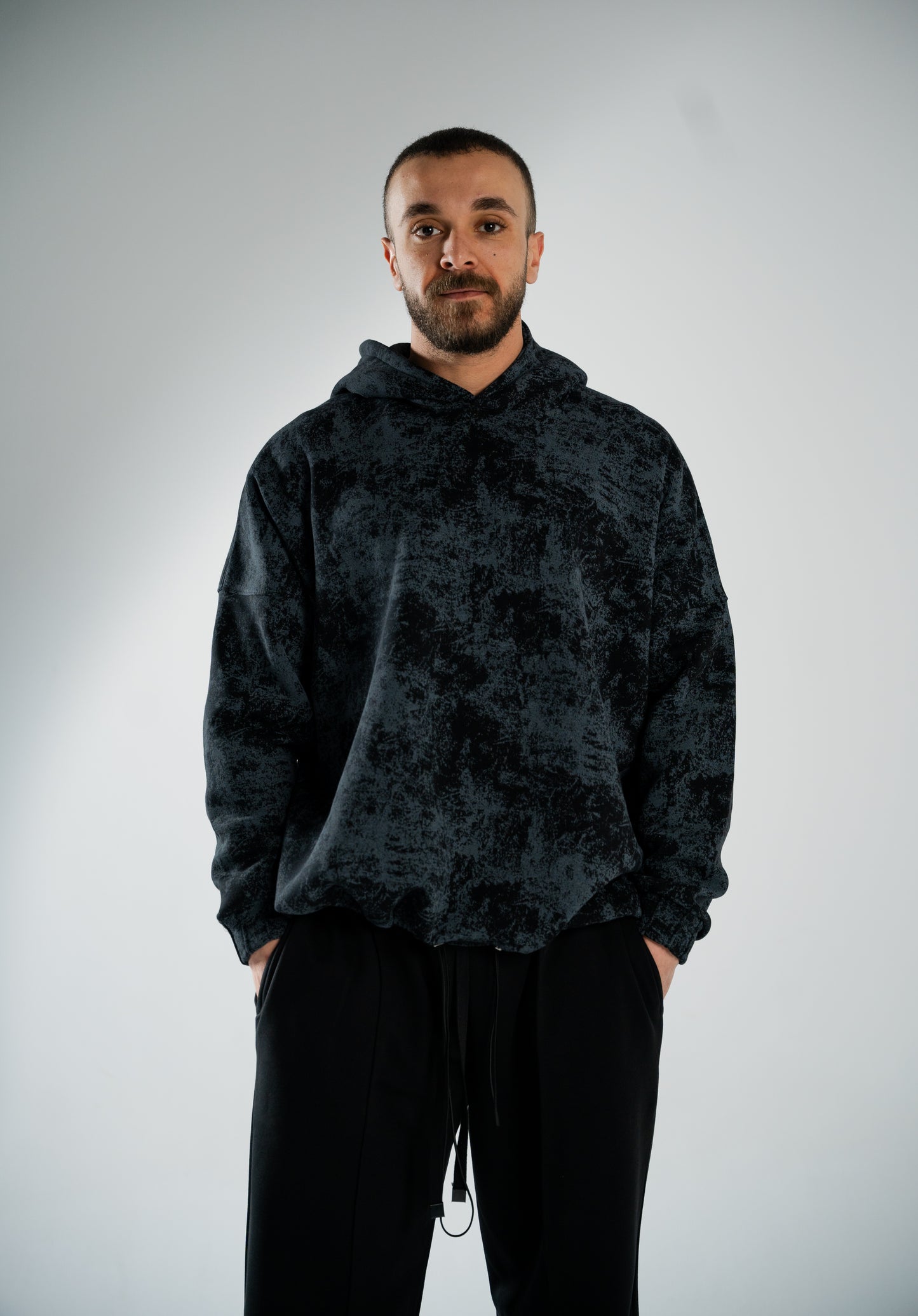 BLACK X GREY OVERSIZED HOODIE