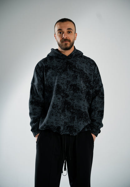BLACK X GREY OVERSIZED HOODIE