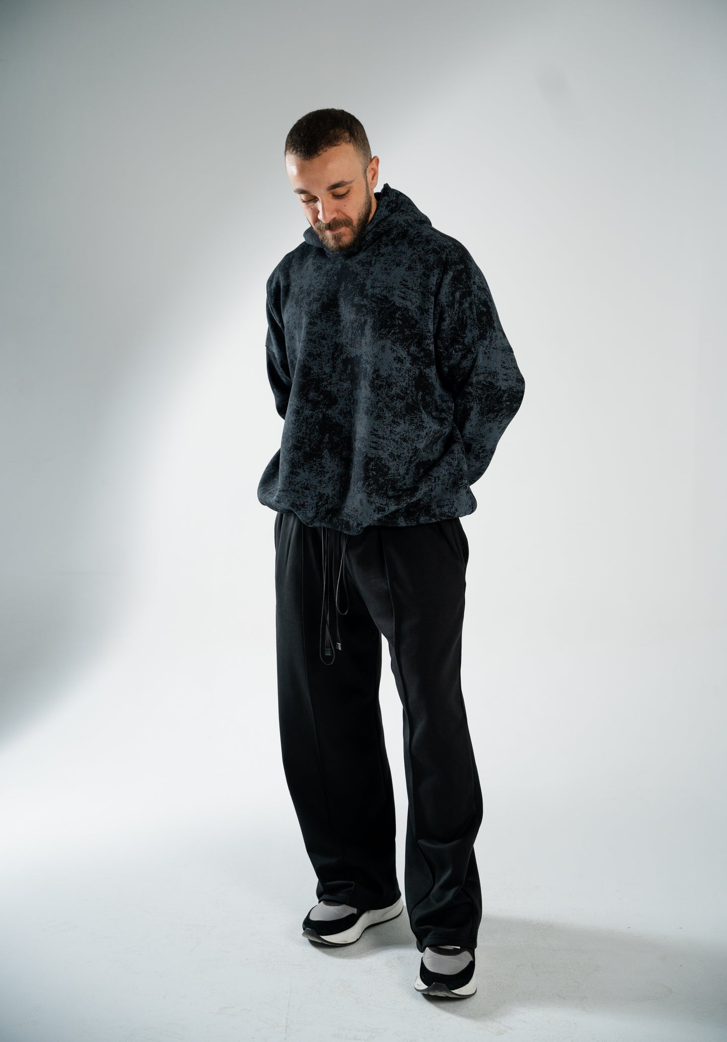 BLACK X GREY OVERSIZED HOODIE