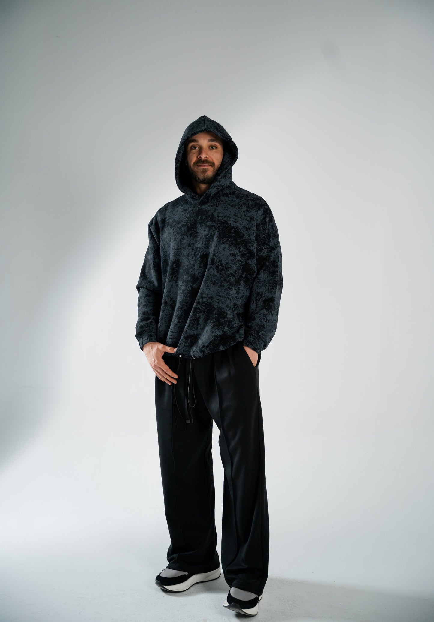 BLACK X GREY OVERSIZED HOODIE