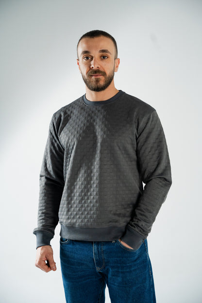 GREY LONG-SLEEVE SWEATSHIRT