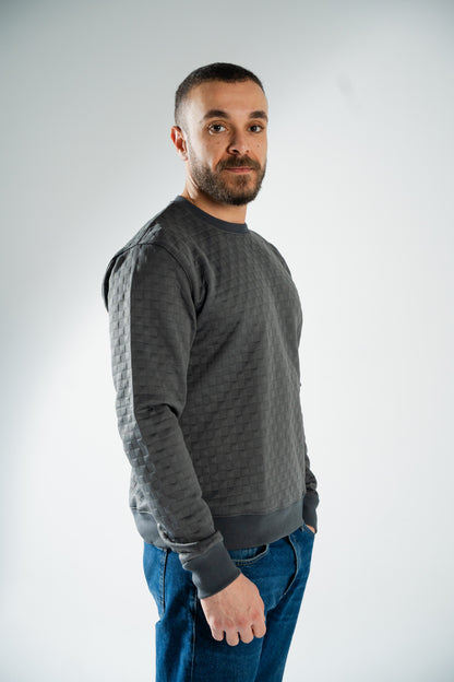 GREY LONG-SLEEVE SWEATSHIRT