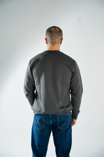 GREY LONG-SLEEVE SWEATSHIRT