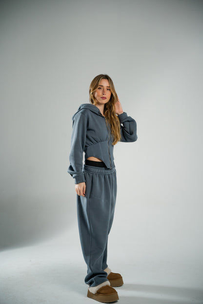 GREY CROPPED JACKET