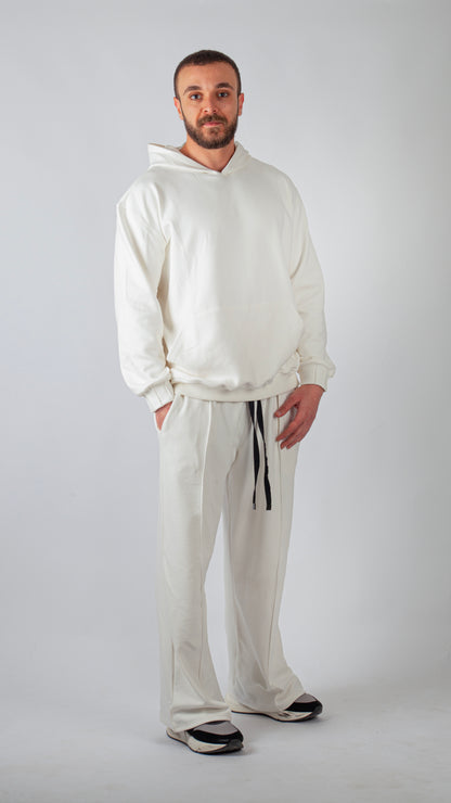 UNISEX WHITE OVERSIZED HOODIE