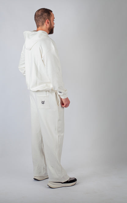 UNISEX WHITE OVERSIZED HOODIE