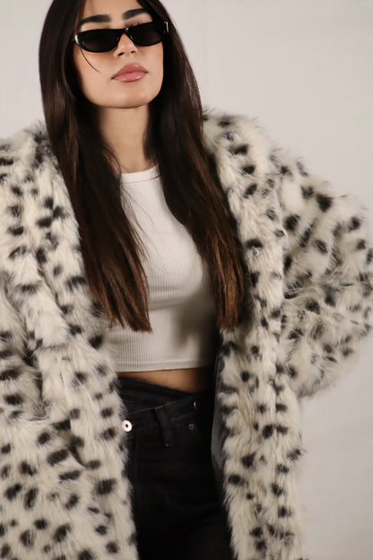 “Monochrome Diva Coat”