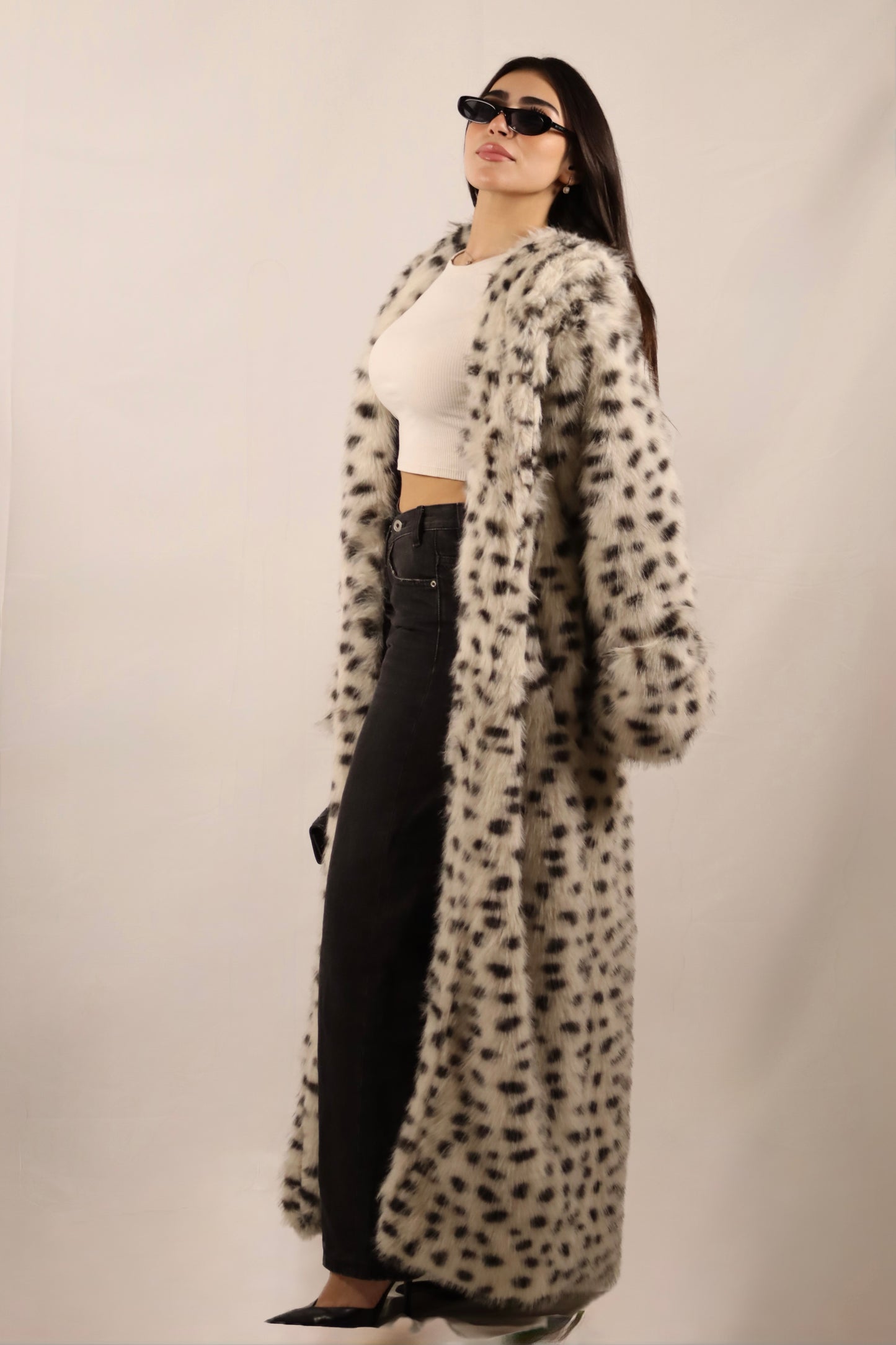 “Monochrome Diva Coat”