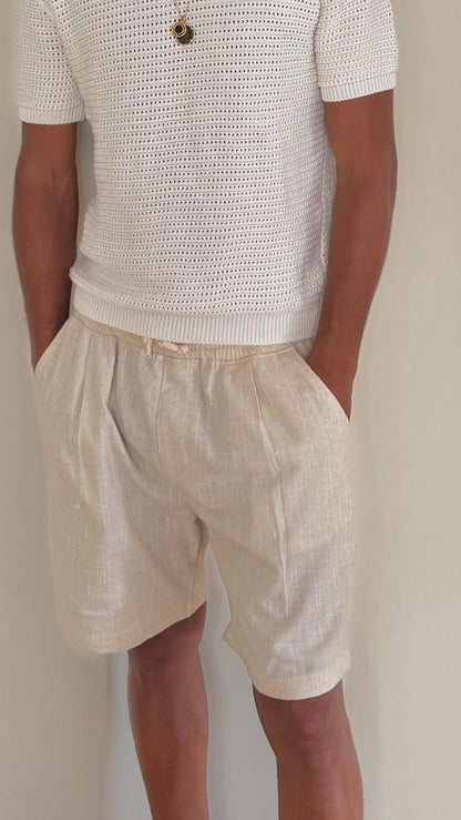 Beige Linen Short