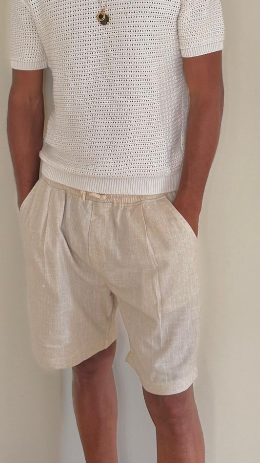 Beige Linen Short