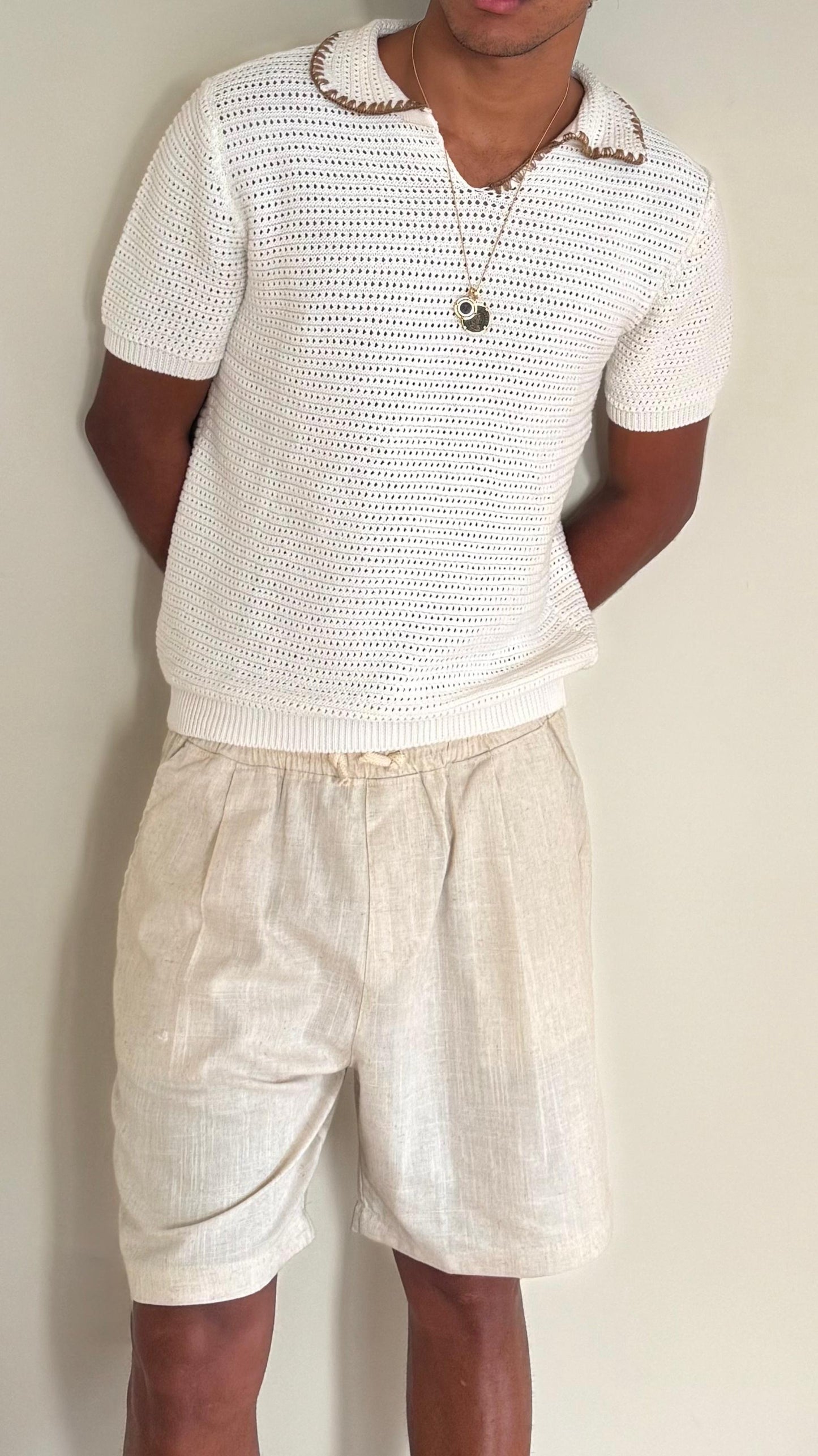 Beige Linen Short