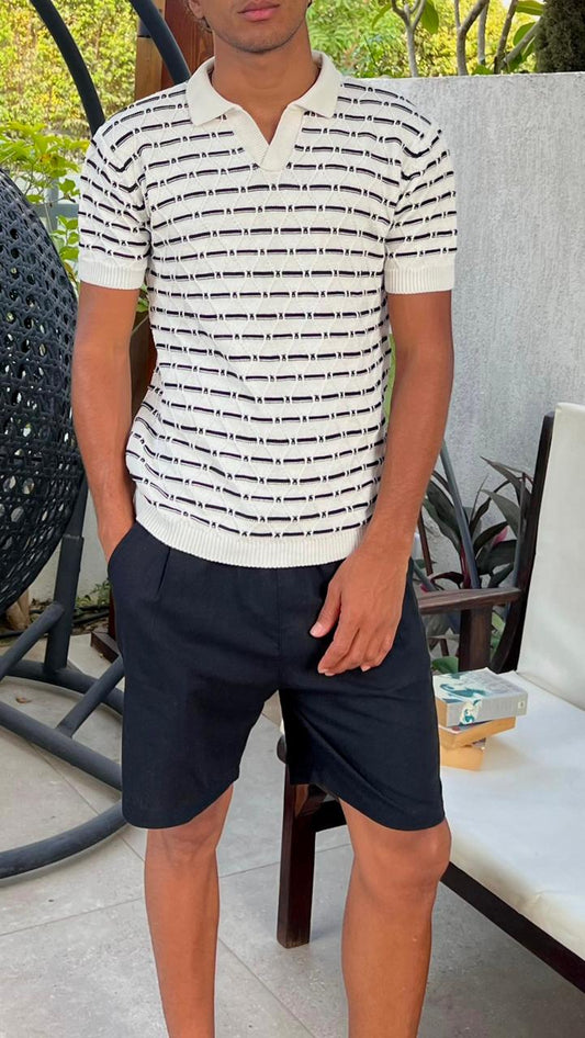 Black Linen Short