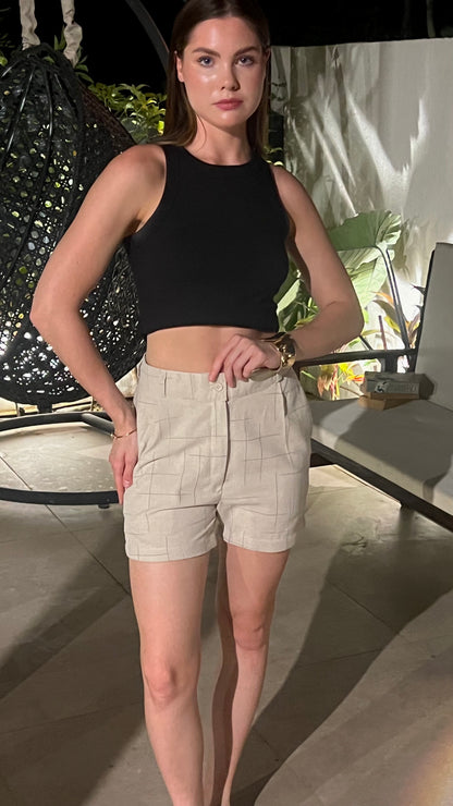Salt Air Stripes - Linen Short