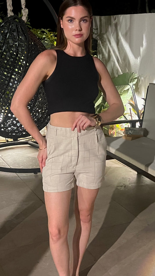 Salt Air Stripes - Linen Short