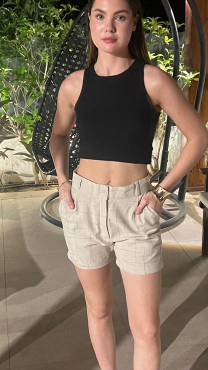 Salt Air Stripes - Linen Short