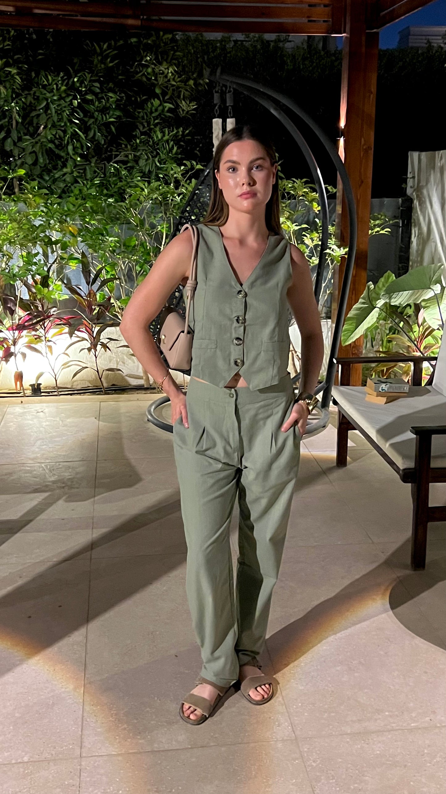 Olive Green Vest