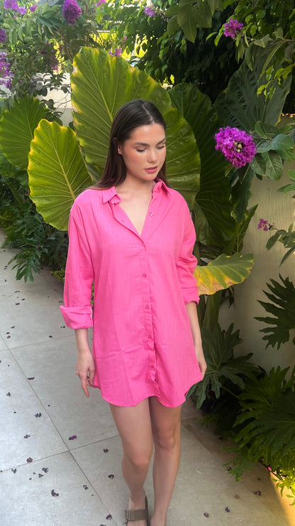 Rosè Linen Days - Beach Coverup