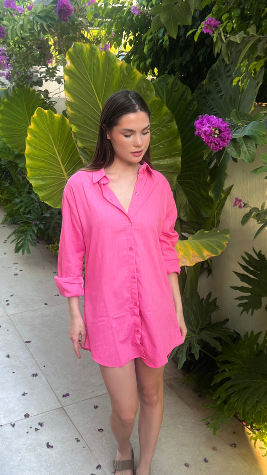 Rosè Linen Days - Beach Coverup