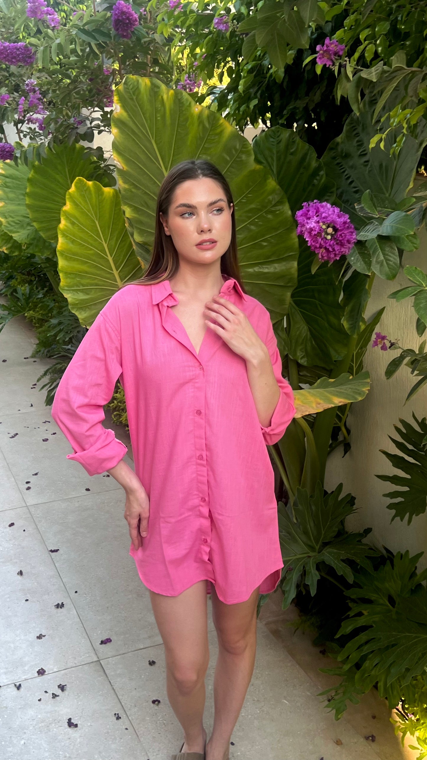 Rosè Linen Days - Beach Coverup