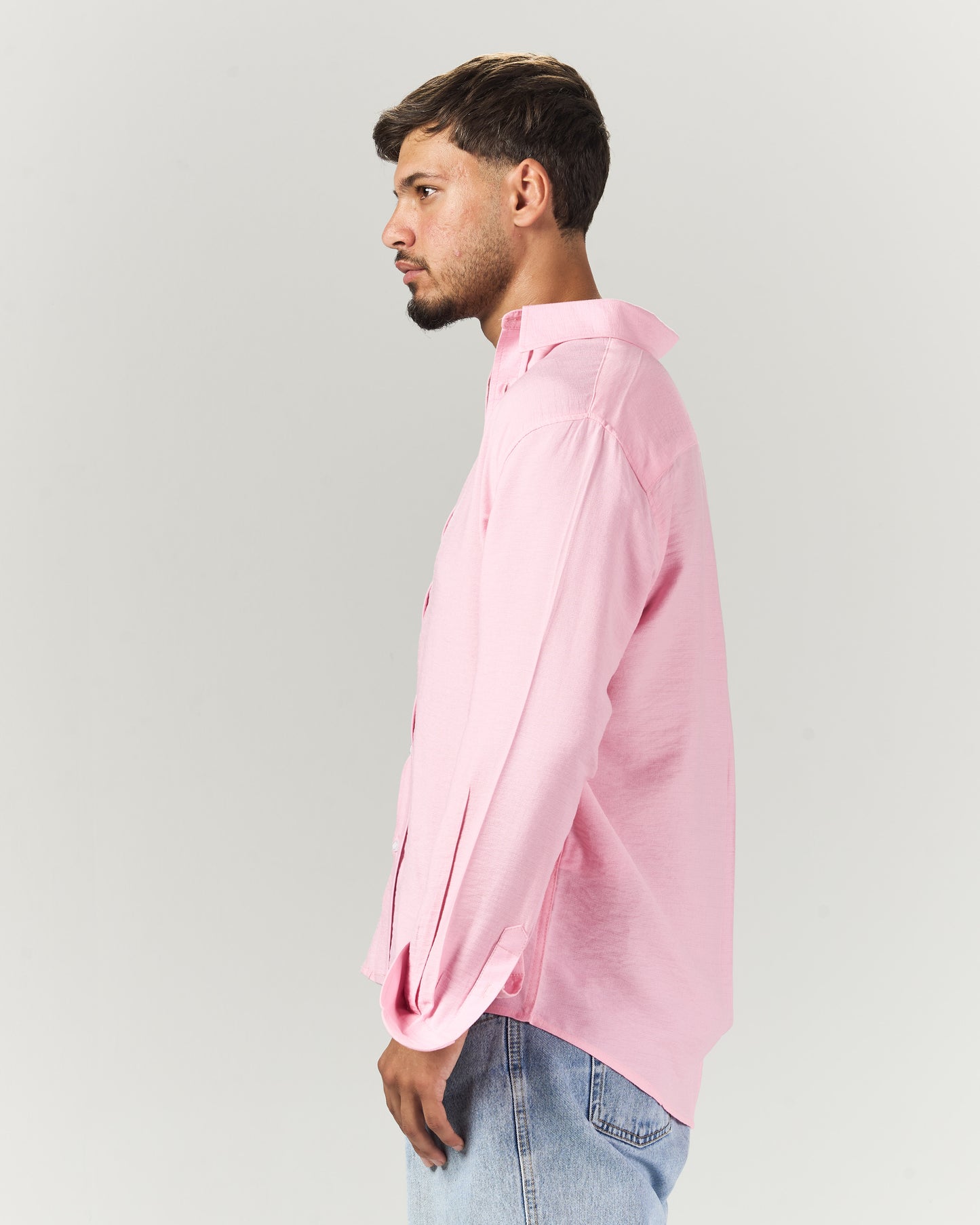 Pink linen shirt