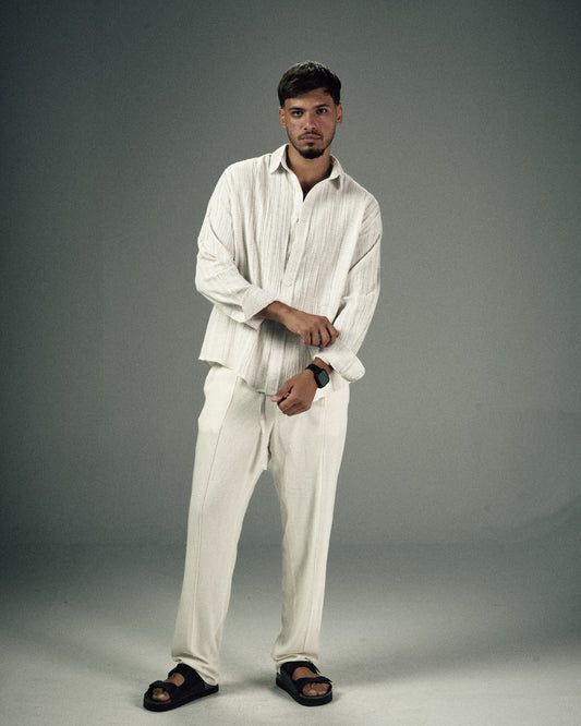 White linen shirt