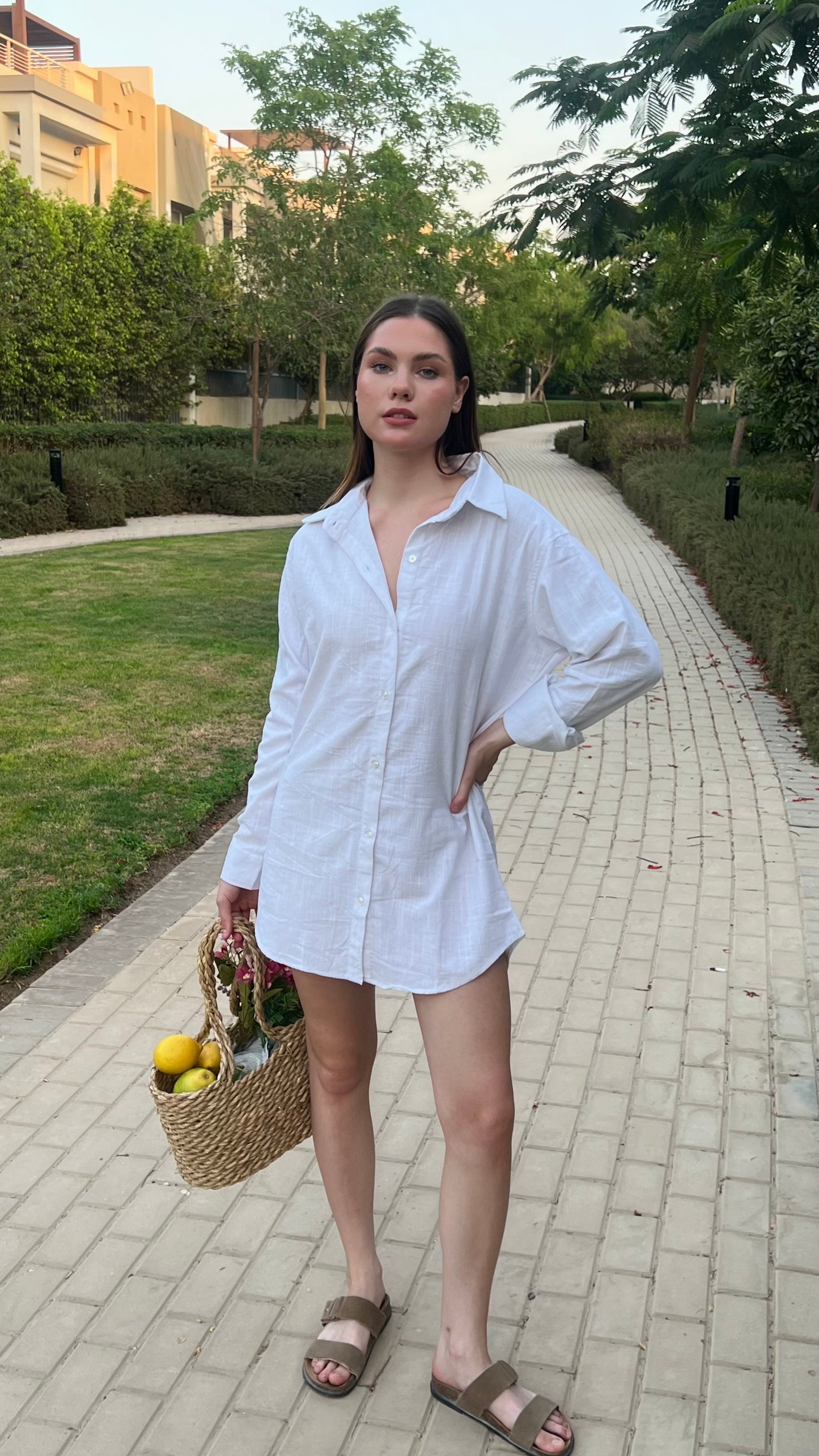 Bright Linen Days- Beach Coverup