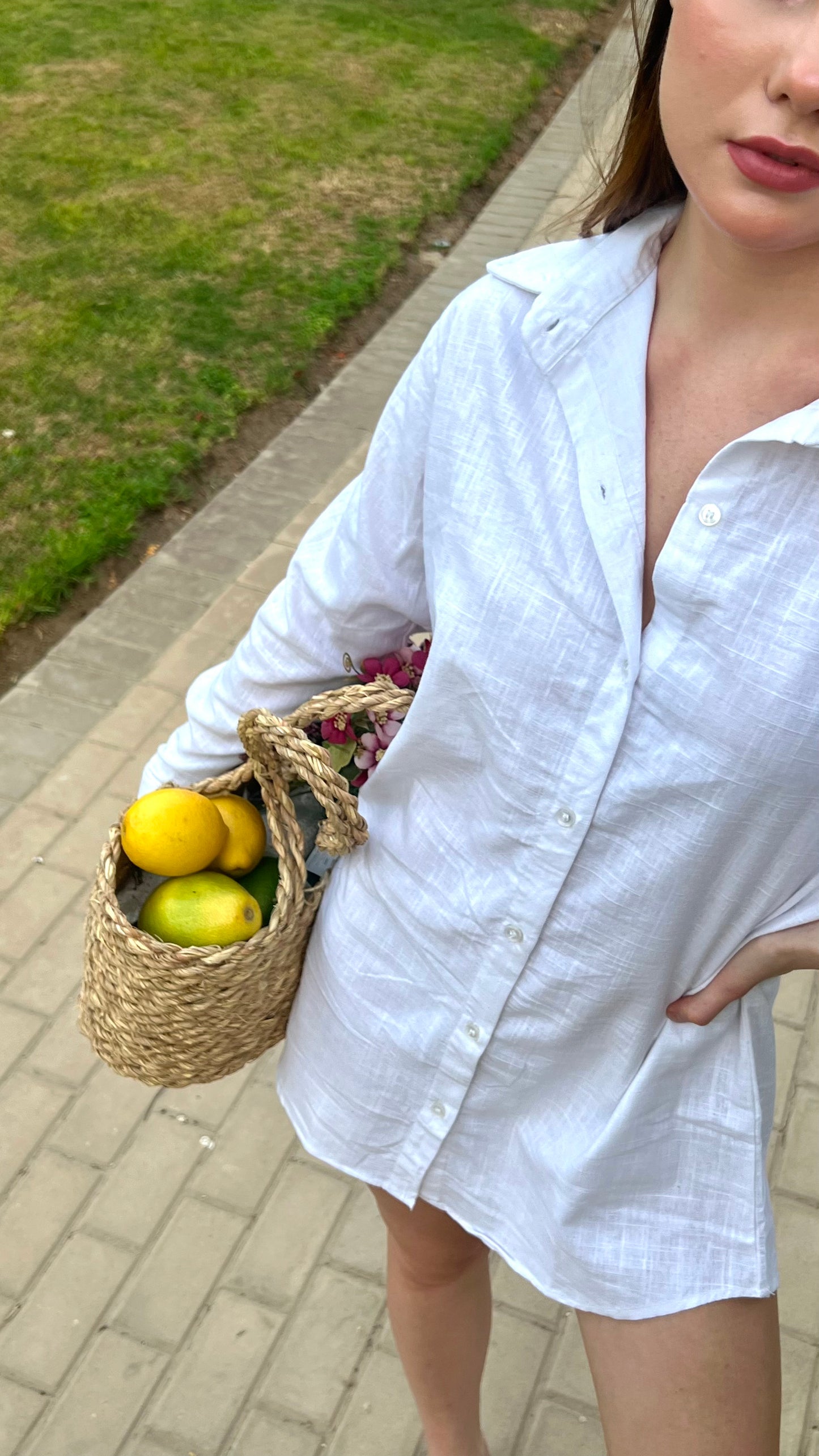 Bright Linen Days- Beach Coverup