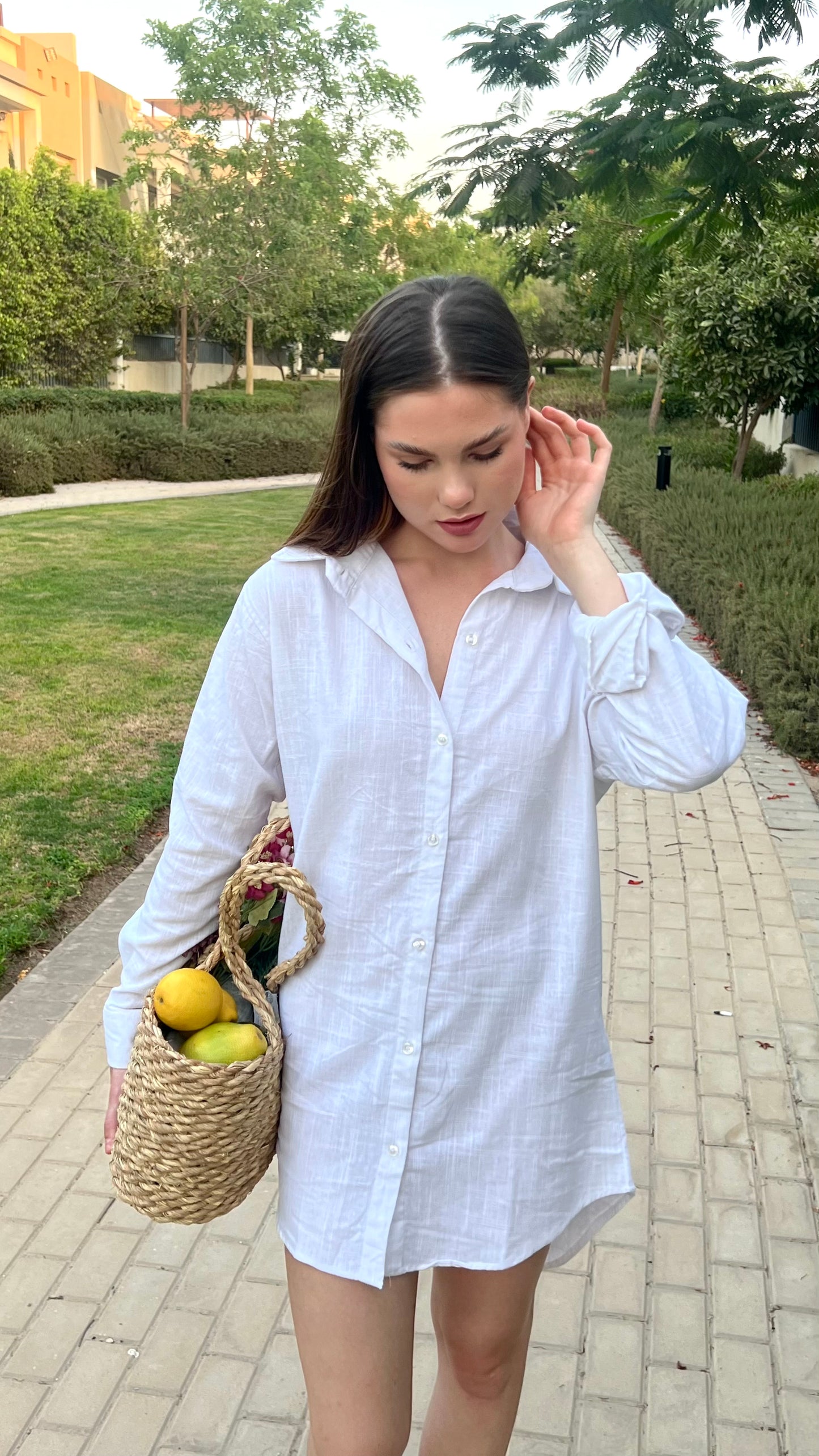 Bright Linen Days- Beach Coverup